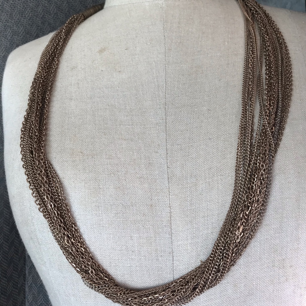 Coldwater Creek Necklace 20 Strands Gold Tone New 26$